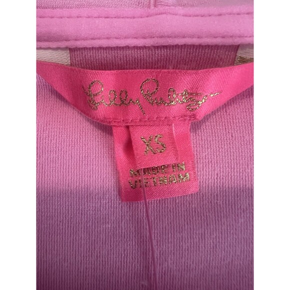 Lilly Pulitzer Larina Velour Zip Up Hoodie Lilac Rose XS - Picture 6 of 10